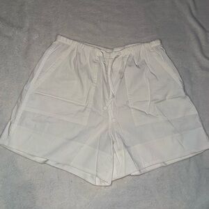 NEVER WORN! White Lululemon linen Drawstring Shorts